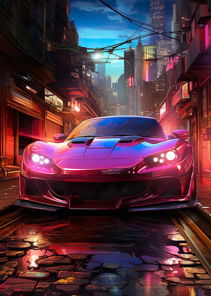 Purple Sportscar