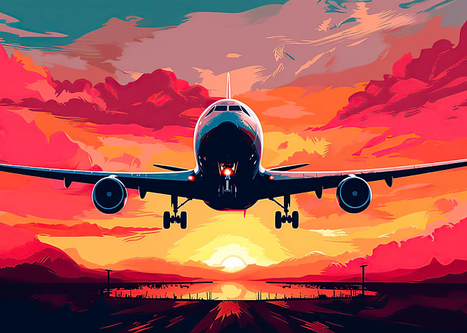 An airplane