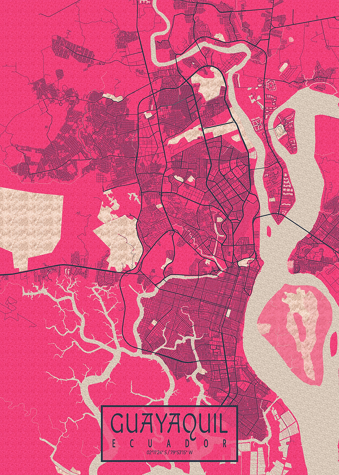 Guayaquil City Map Blossom