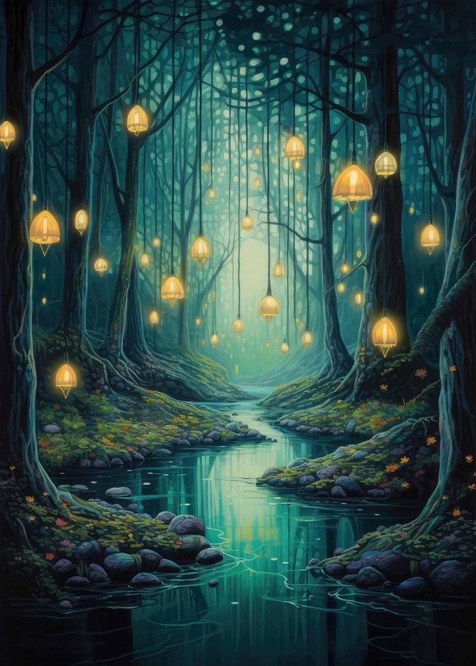 Mystical Lantern Forest