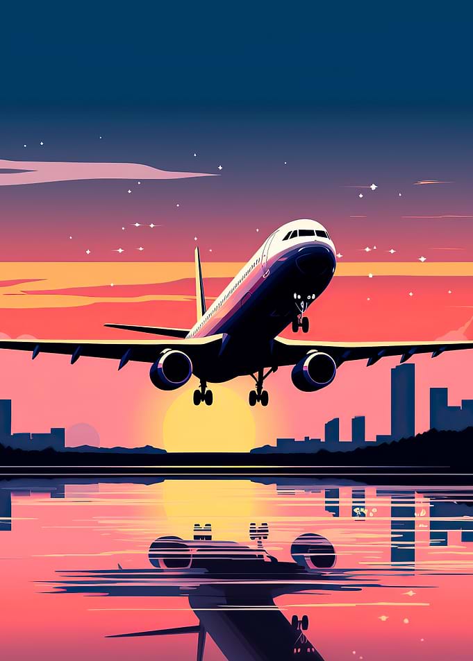 An airplane