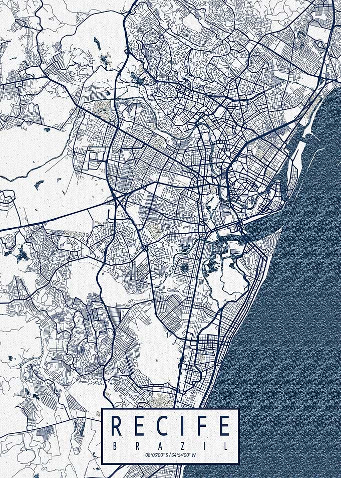 Recife City Map Coastal