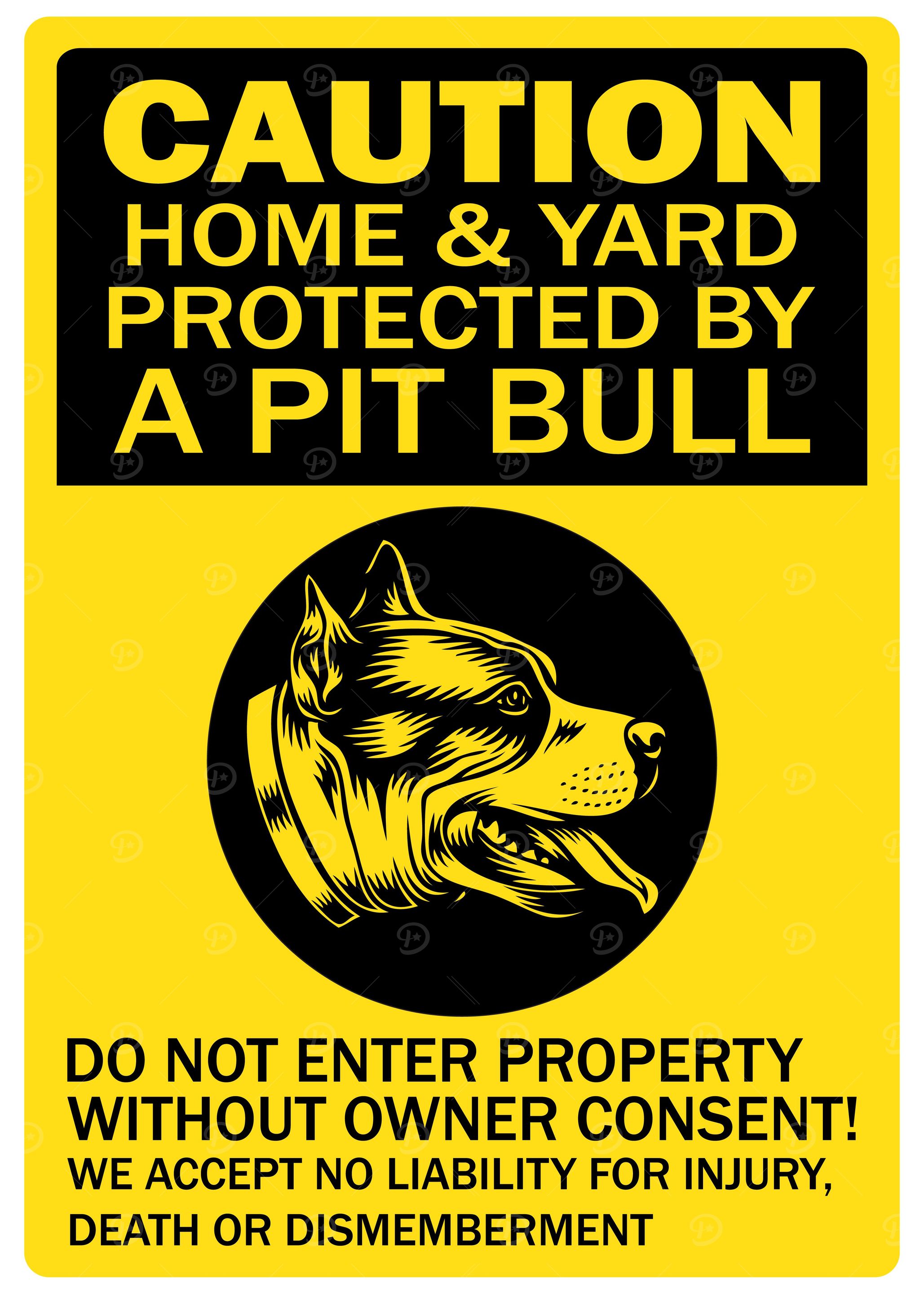 Pit Bull Sign