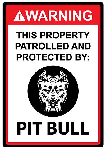 Pit Bull Sign