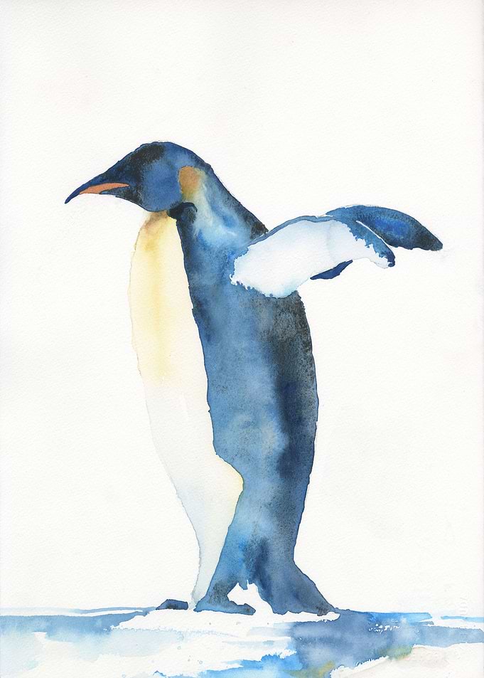 Penguin Watercolor art