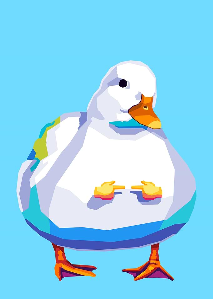 Cute Duck Pop Art