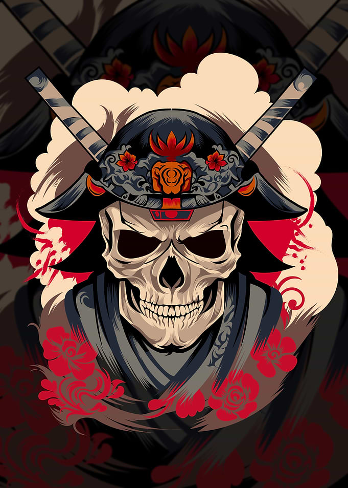 Japanese skulls artwork il