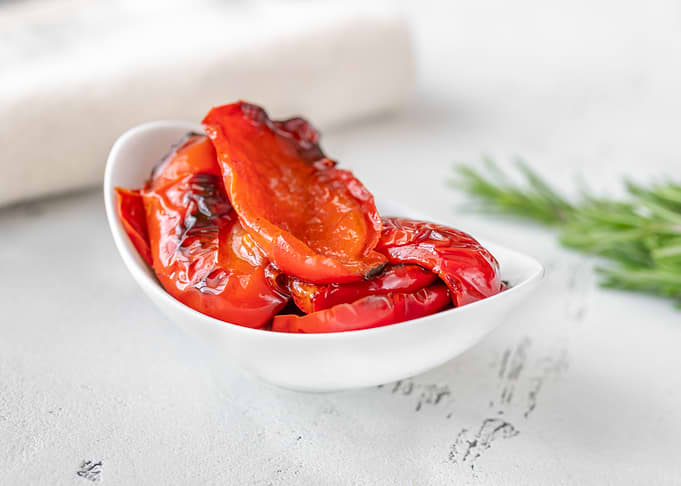 Grilled bell peppers