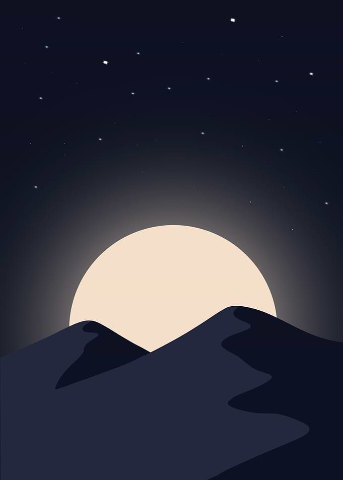 night simple painting