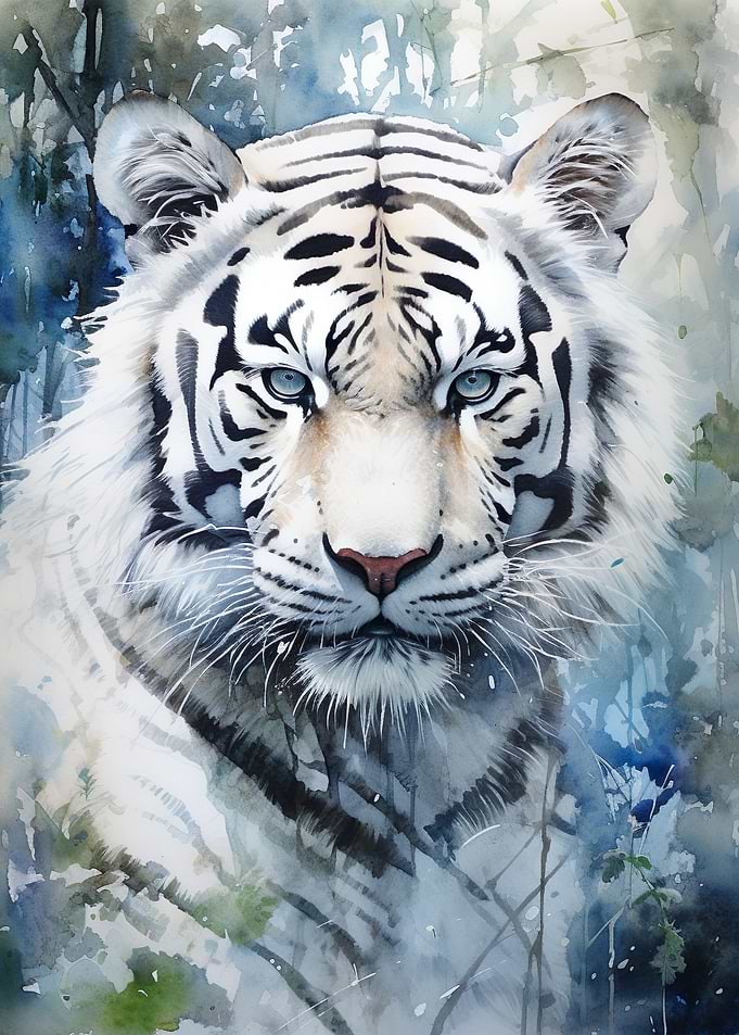White Tiger Portrait