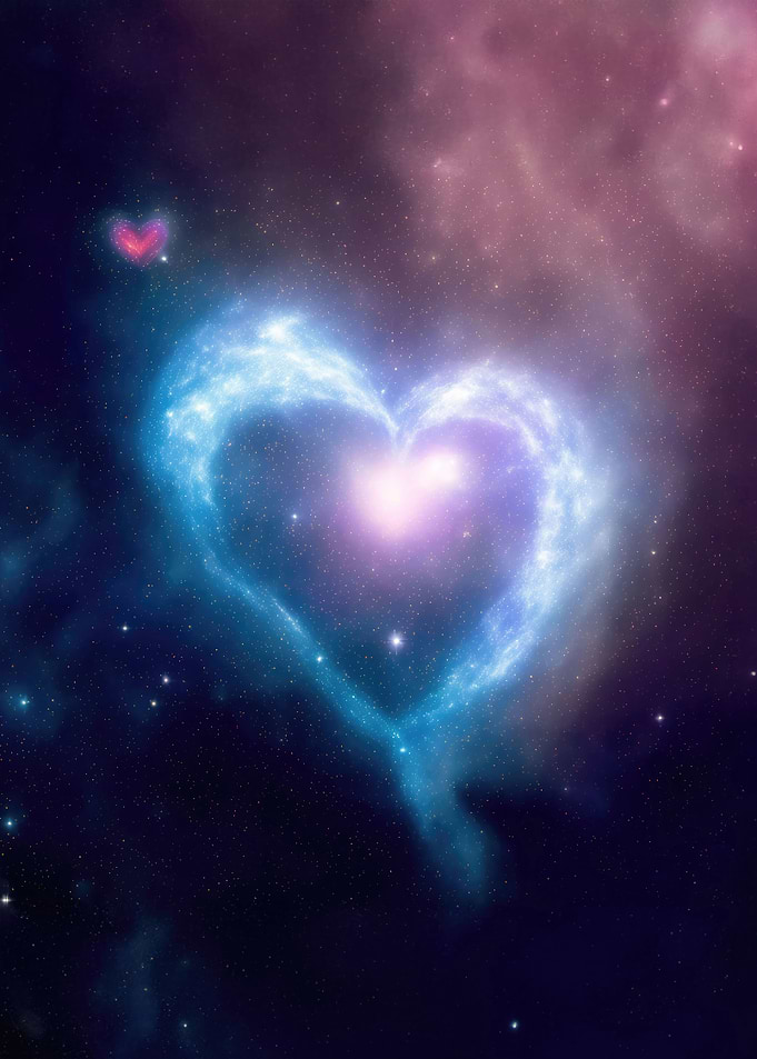 Galaxy heart shaped cute