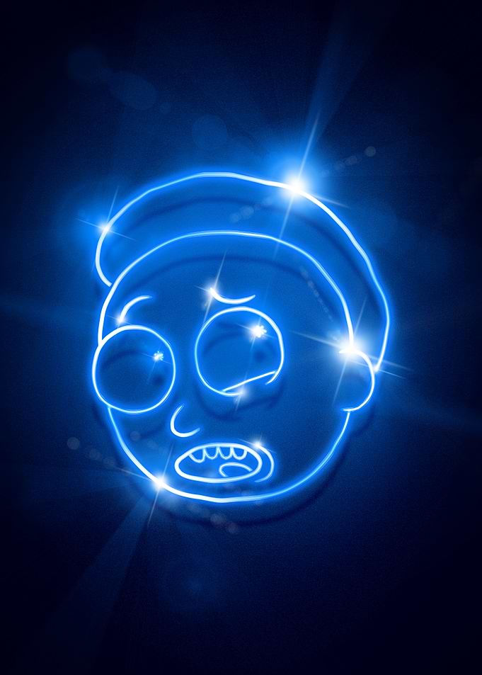 Neon Morty Blue