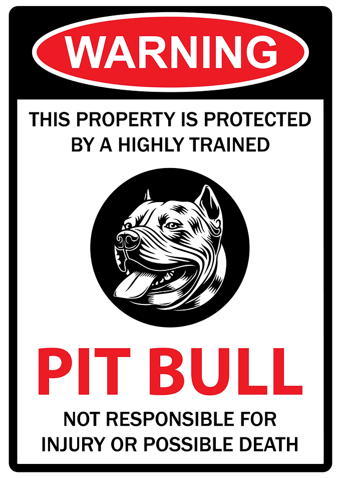 Pit Bull Sign