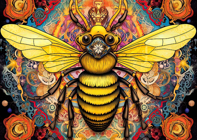 Psychedelic bee