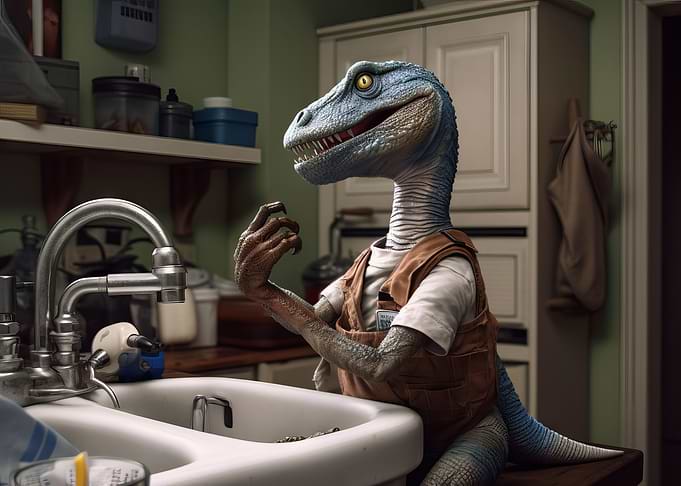 Velociraptor Plumber