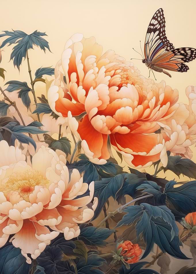 Peony flowers