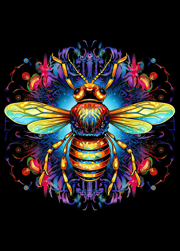 Psychedelic bee
