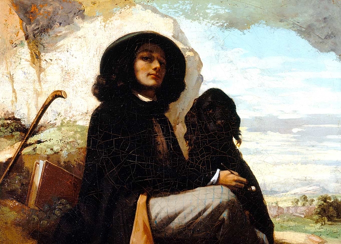Portrait with Black Dog
