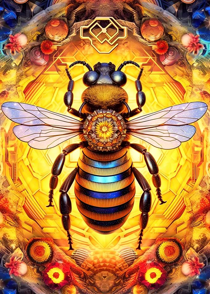 Psychedelic bee