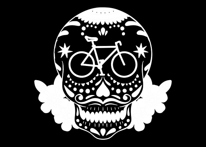 Cycling Cyclist Skull