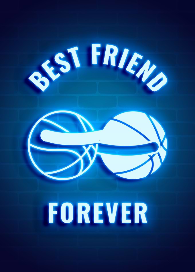 best friend ball neon