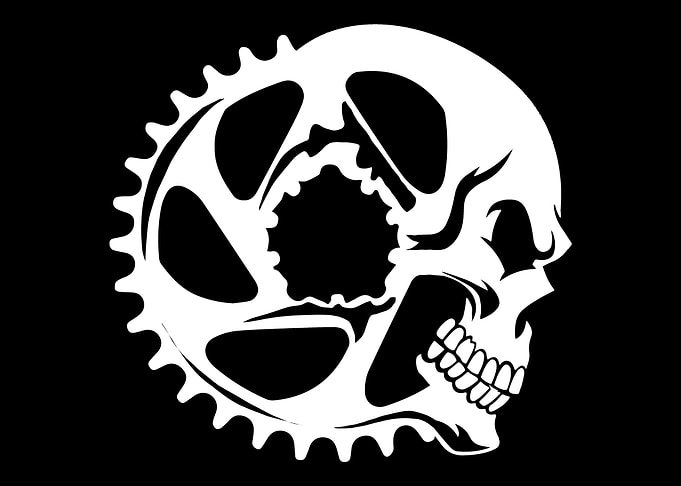 Cycling Cyclist Skull