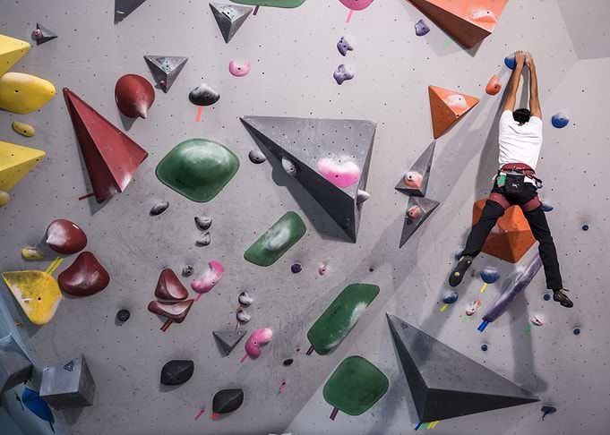 Indoor rock climber