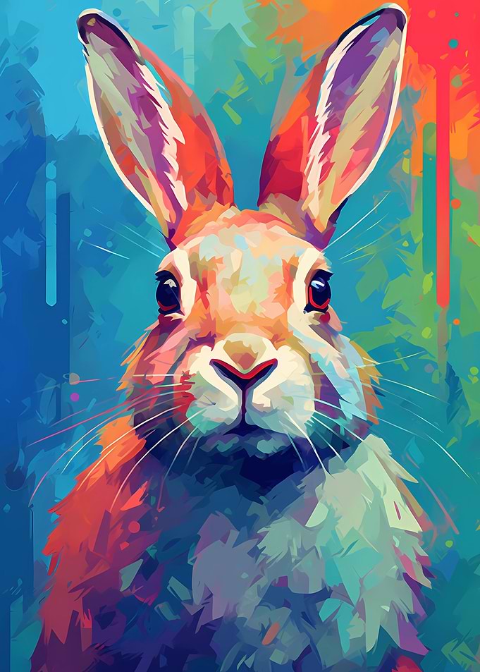 Rabbit Abstract Bunny
