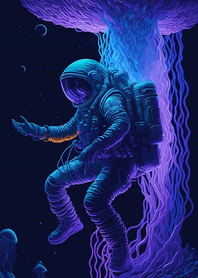 Astronaut and Jellyfish