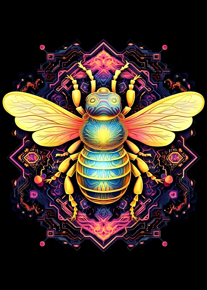 Psychedelic bee