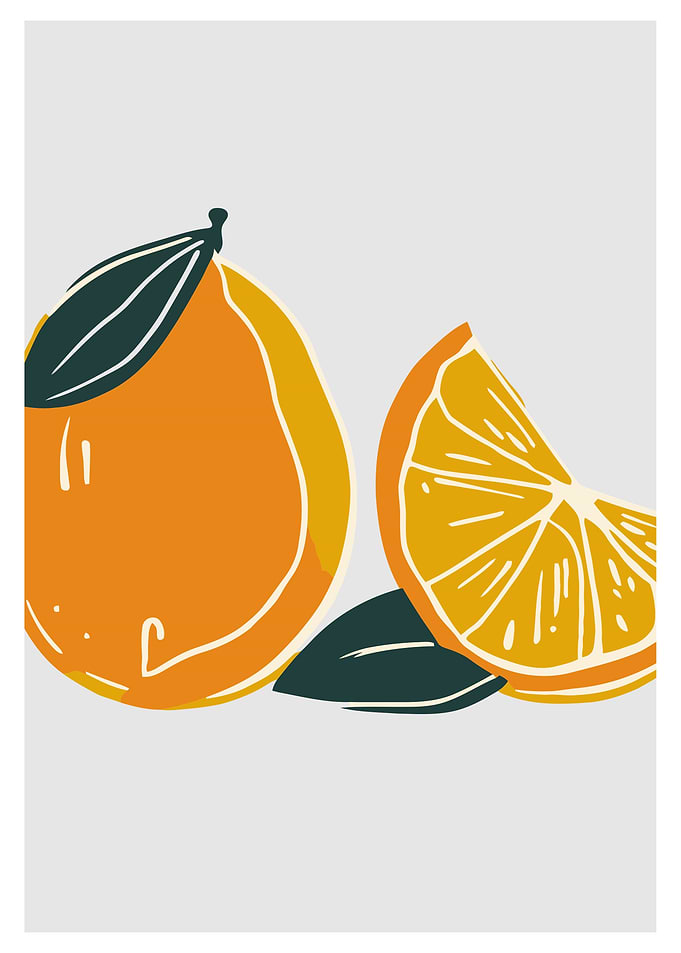 Lemon and orange