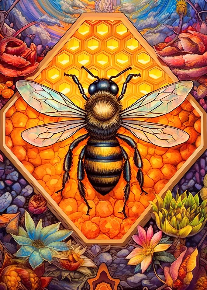 Psychedelic bee