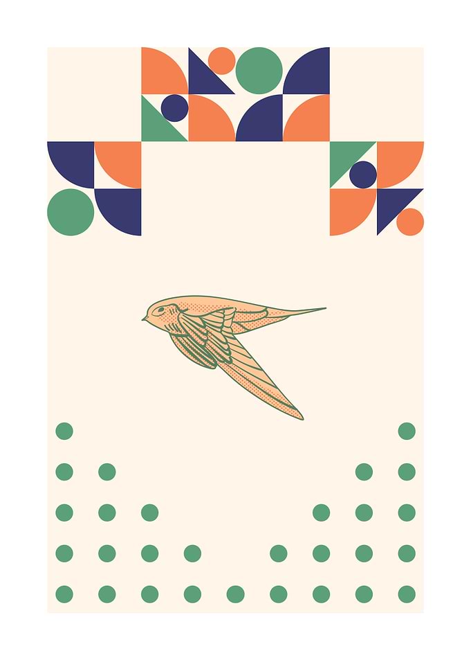 Minimalist Bird Bauhaus