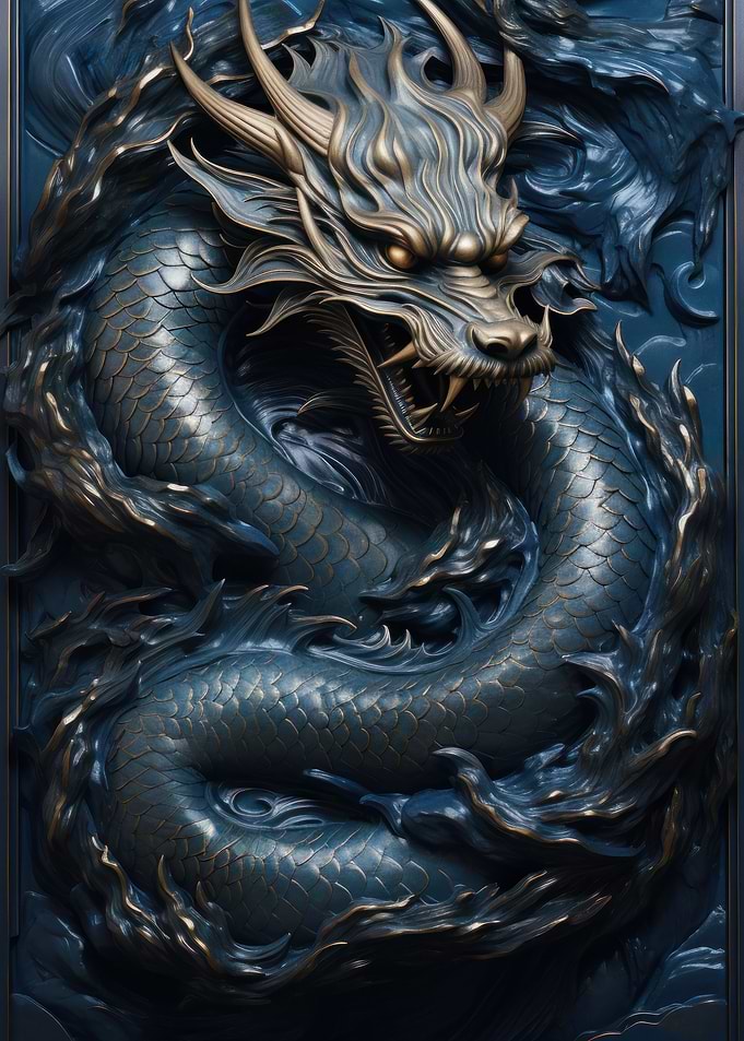 Vintage Art Deco Dragon