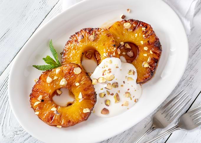 Roasted pineapple