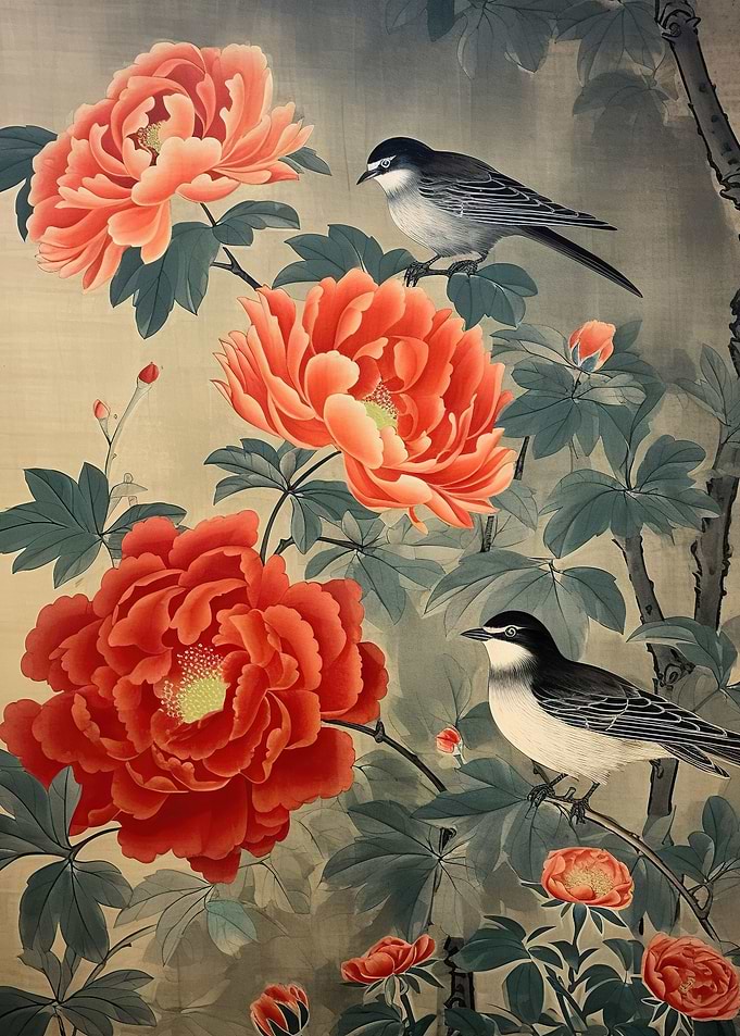 Peony flowers
