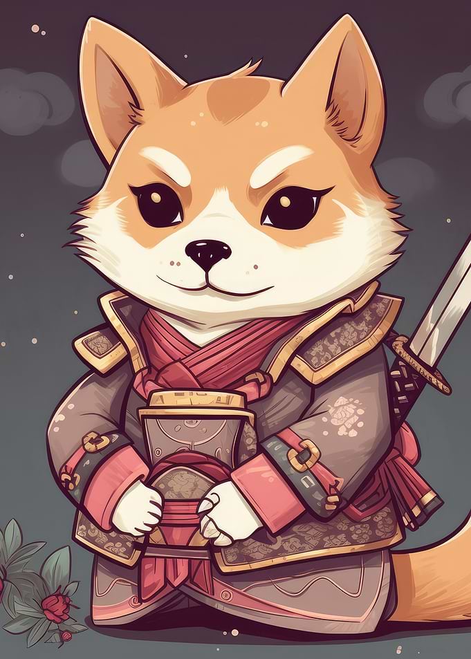 Dog Japan Shiba Samurai