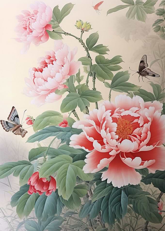 Peony flowers