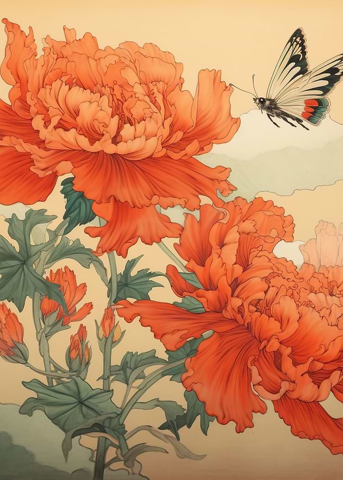 Peony flowers