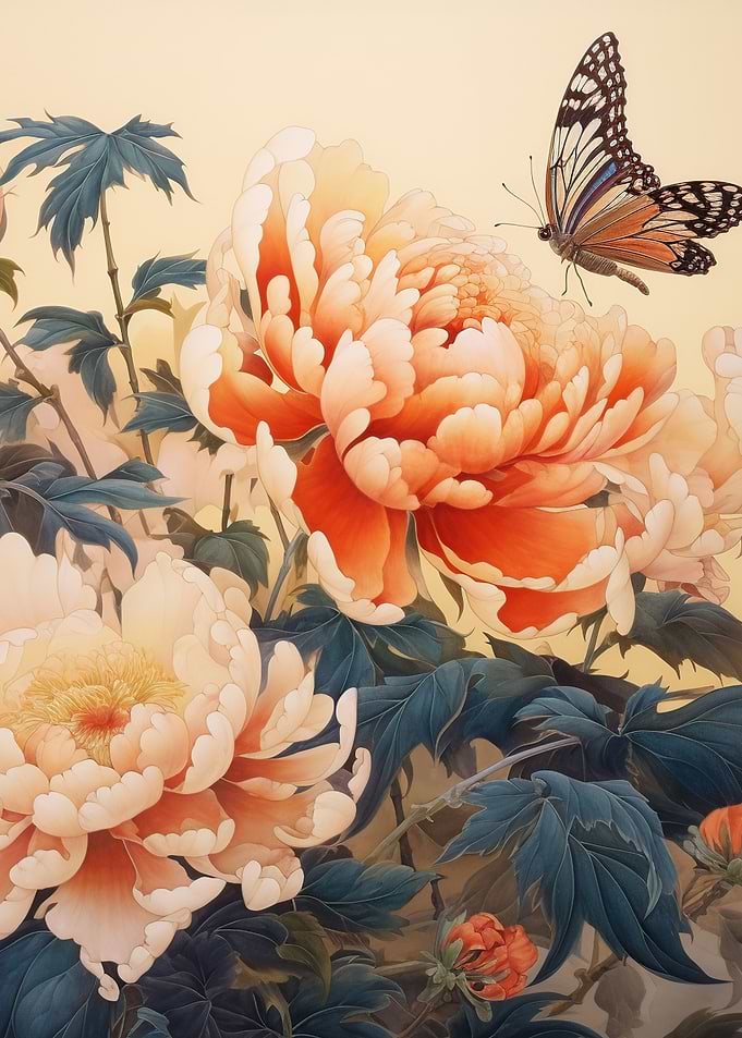 Peony flowers