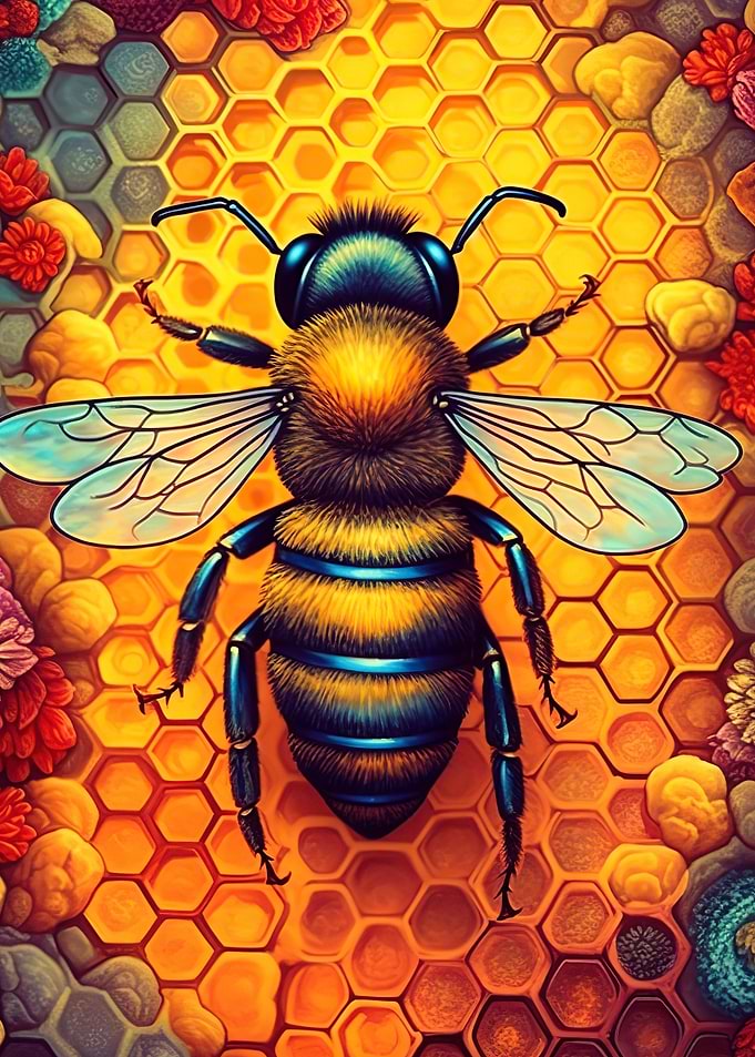 Psychedelic bee