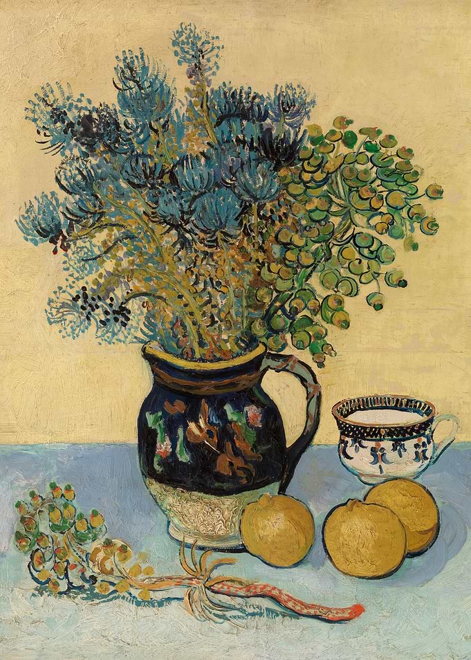 Majolica with Wildflowers