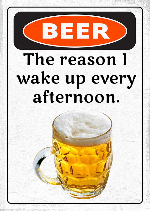 Beer — funny metal wall sign
