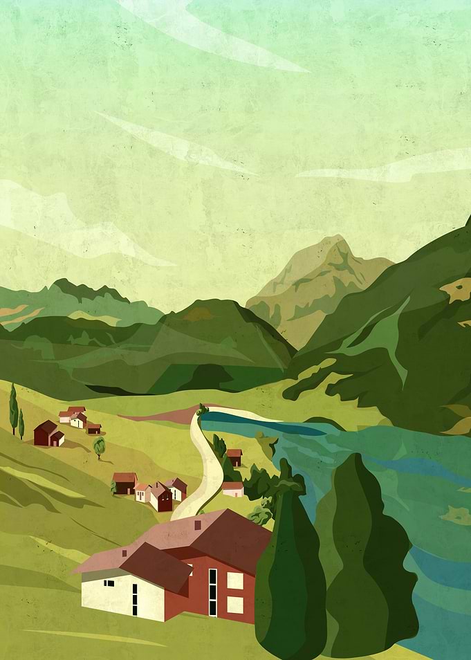Norway landscape in summer