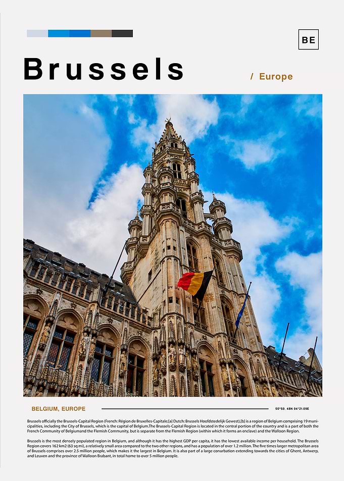 Brussels photo poster
