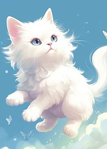 Cat with Butterfly