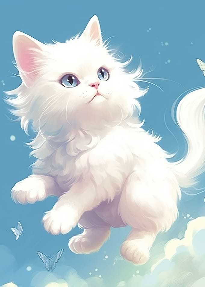 Cat with Butterfly