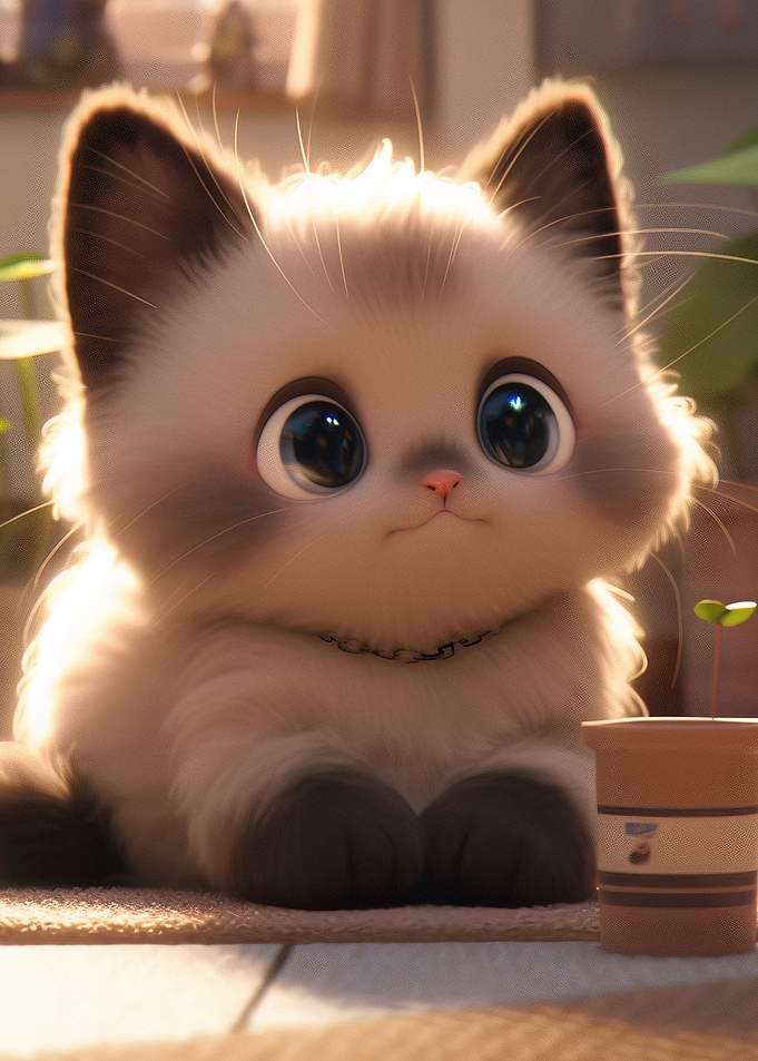Cute Fat Siamese Cat