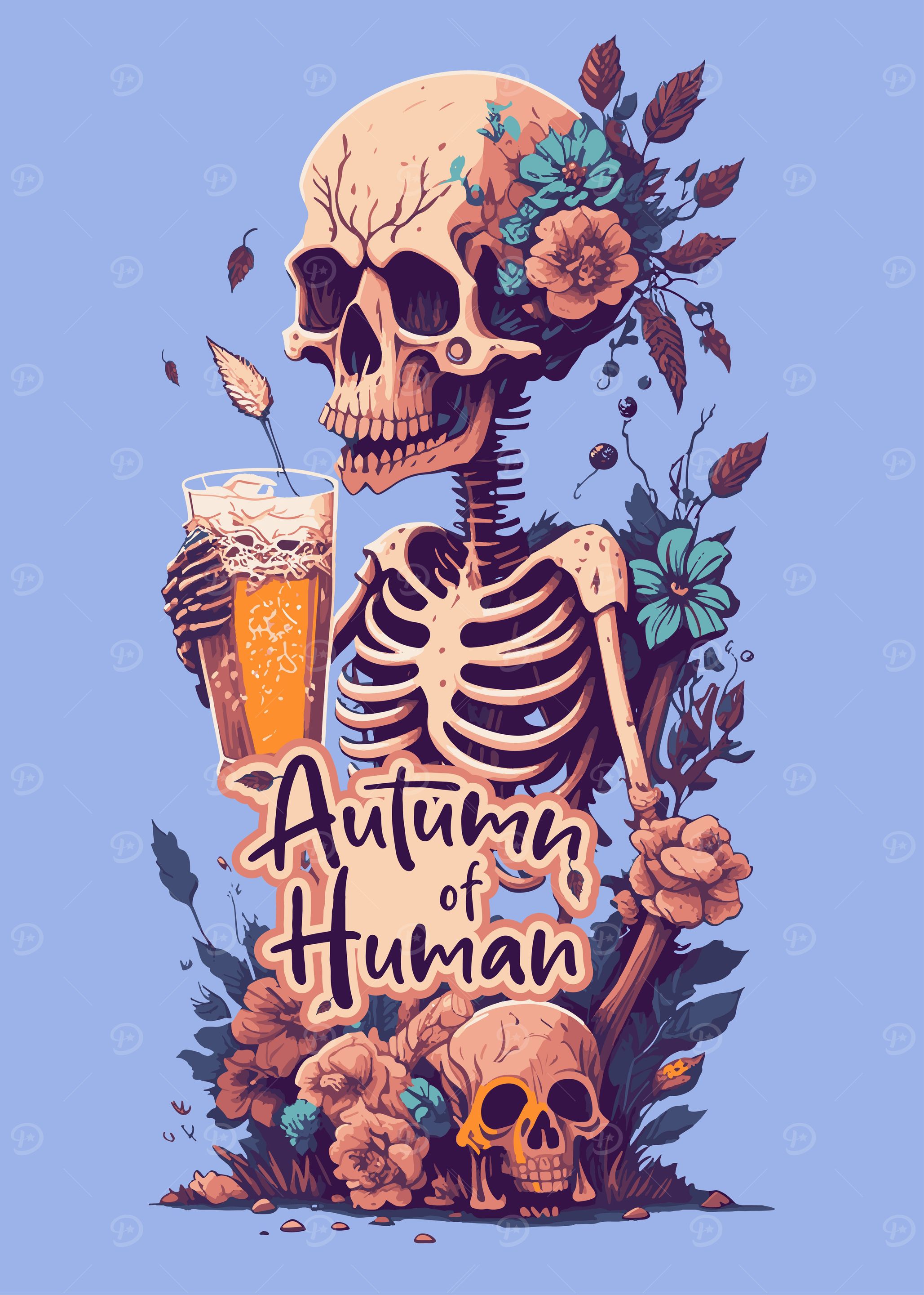 Death Skull drinking beer