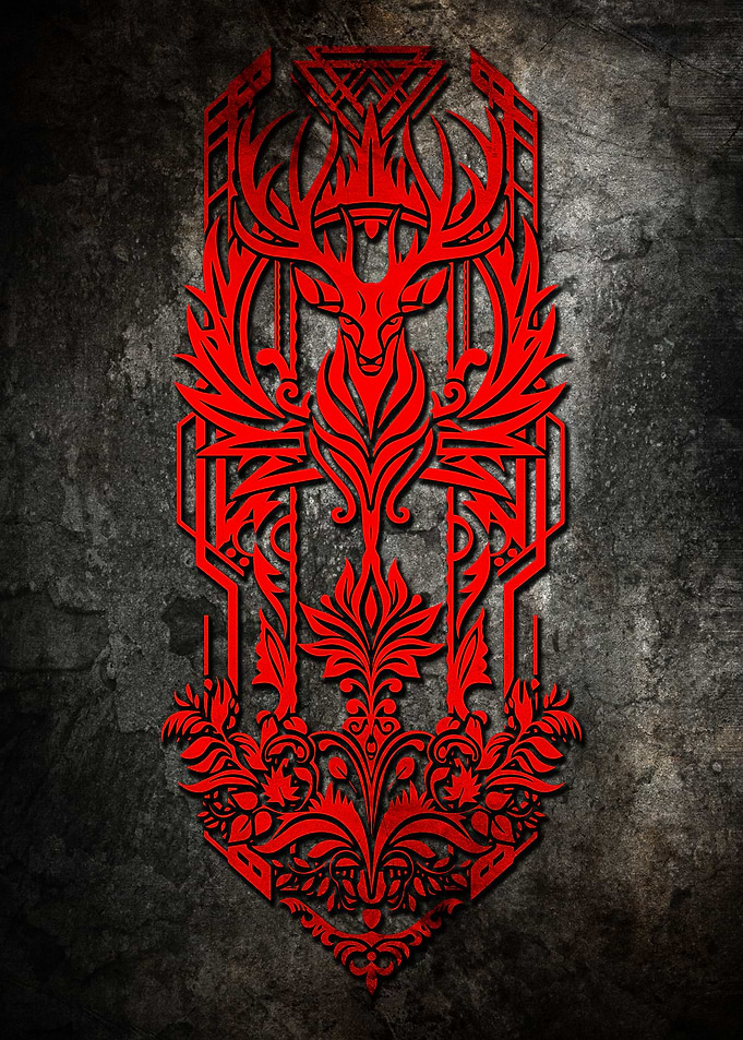 Medieval banner Deer